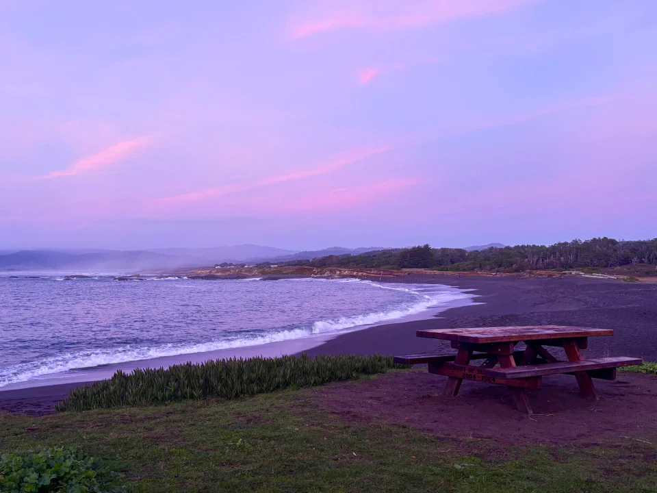 Purple skies at Fort Bragg 