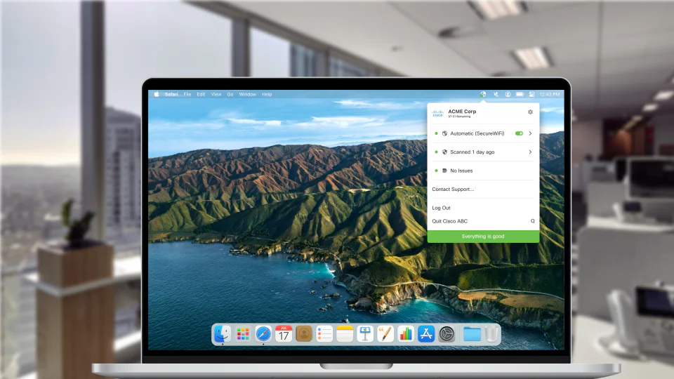 Secure Connect desktop agent choosing the appropriate secure connection automatically.